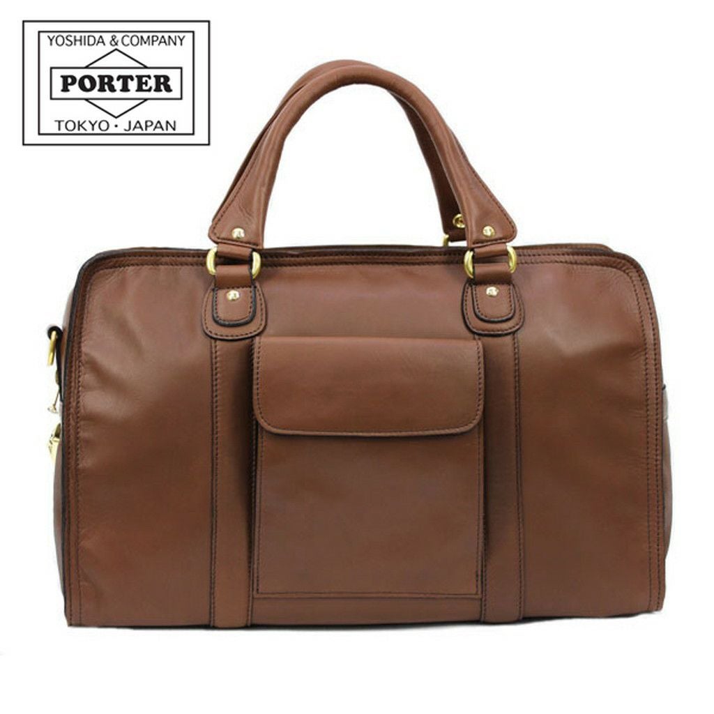 CUOIO DI PORTER ポーター レザー ボストンバッグ ブラウン TAND(タンド) BOSTON BAG | 吉田カバンホームページ | YOSHIDA & Co.