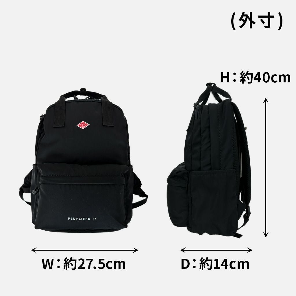 正規取扱店】 PEUPLIERS_17 ダントン POLYESTER TWILL BACKPACK