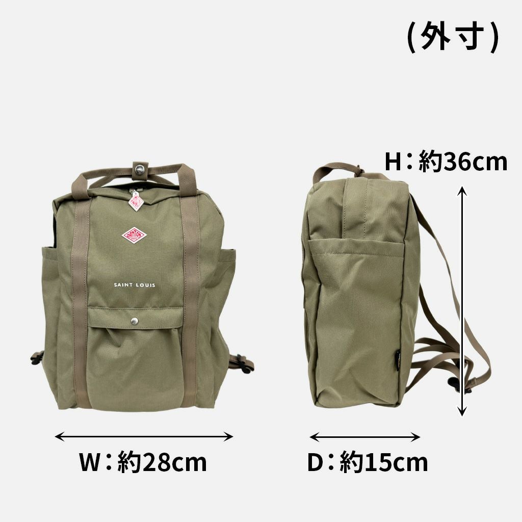 正規取扱店】 ダントン CORDURA CANVAS SQUARE RUCKSACK〈SAINT LOUIS