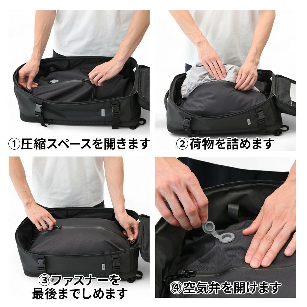 正規取扱店】 エースジーン 真空圧縮リュック 17901